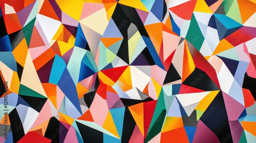 A jagged, angular pattern formed from multiple triangles, creating a bold, edgy design with sharp lines and vibrant colors. A jagged, angular pattern formed from multiple triangles, creating a bold, edgy design with sharp lines and vibrant colors.
