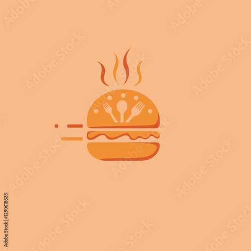 fast food delivery logo design template