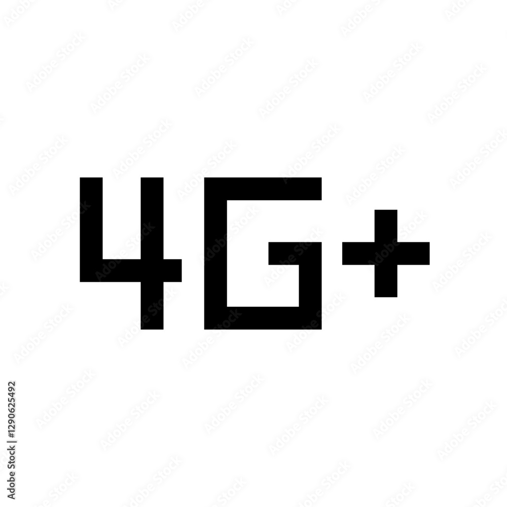 Fototapeta premium 4G Plus Icon 