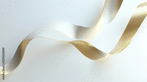 Elegant ribbons, flowing curves, studio shot