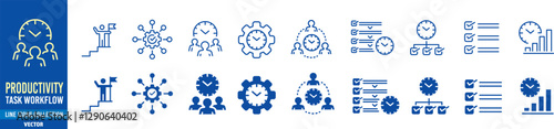 Productivity liner icon set collection vector. 
Productivity icon set collection vector. 
