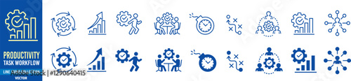 Productivity liner icon set collection vector. 
Productivity icon set collection vector. 
