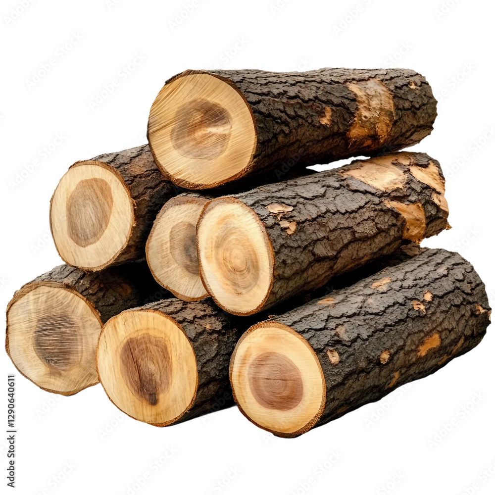 Heap of log trunks timber isolated on transparent background. Heap of log trunks timber isolated on transparent background.