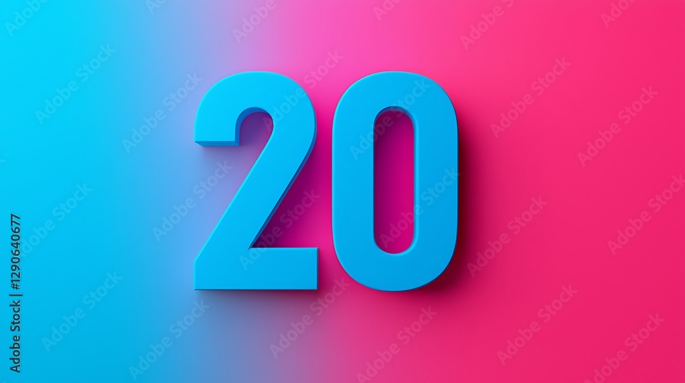 A vibrant design featuring the number A vibrant design featuring the number