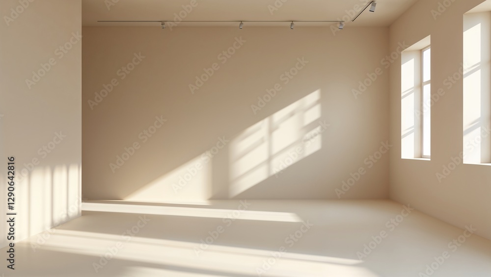 Background image of spacious empty room with natural light from windows, minimalist and serene Background image of spacious empty room with natural light from windows, minimalist and serene