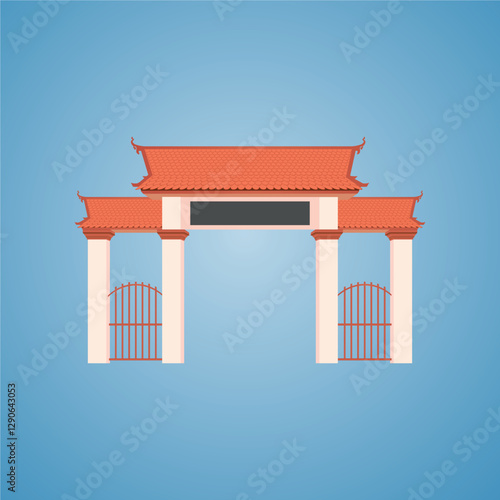 gate door school, high school primary secondary school gate asian school gate decoration