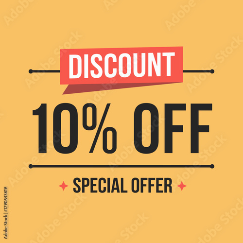 Modern 10% Off Discount Banner – Promotional Graphic