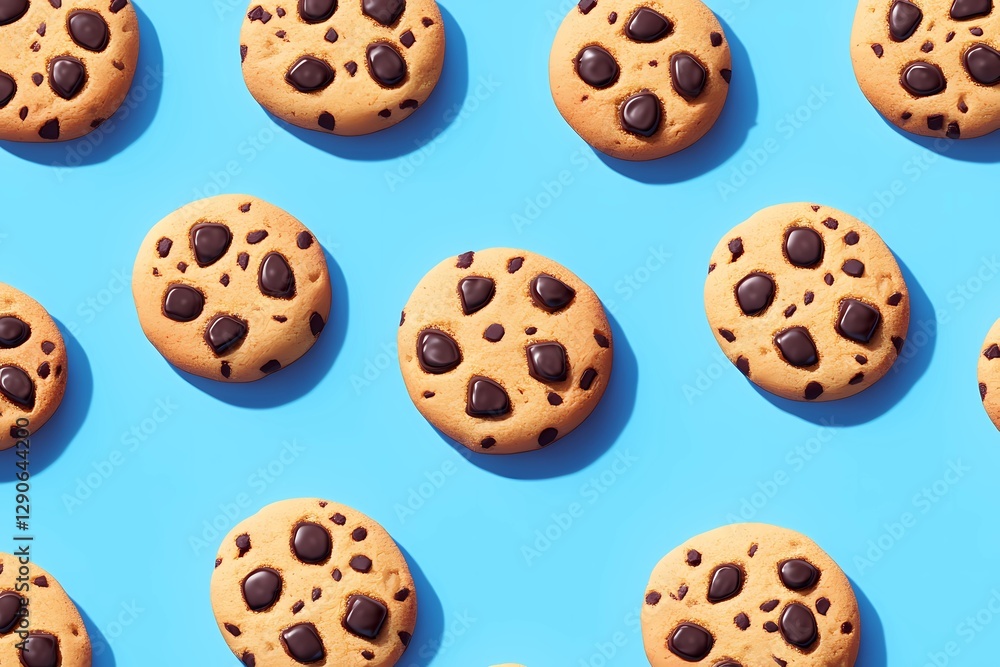 Chocolate cookies with a crispy texture and rich cocoa flavor, arranged in a stack on a rustic wooden background, style book illustration
