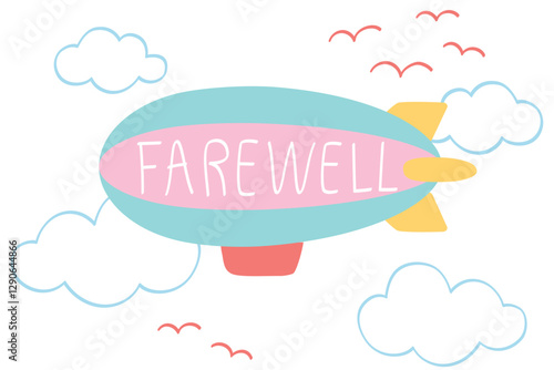 Blimp farewell card