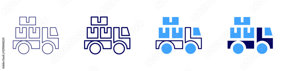 Truck insurance for icon in 4 different styles. Thin Line, Line, Bold Line, Duotone. Duotone style. Editable stroke Truck insurance for icon in 4 different styles. Thin Line, Line, Bold Line, Duotone. Duotone style. Editable stroke