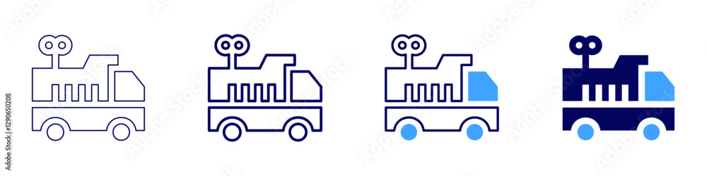 Trucking company icon in 4 different styles. Thin Line, Line, Bold Line, Duotone. Duotone style. Editable stroke Trucking company icon in 4 different styles. Thin Line, Line, Bold Line, Duotone. Duotone style. Editable stroke