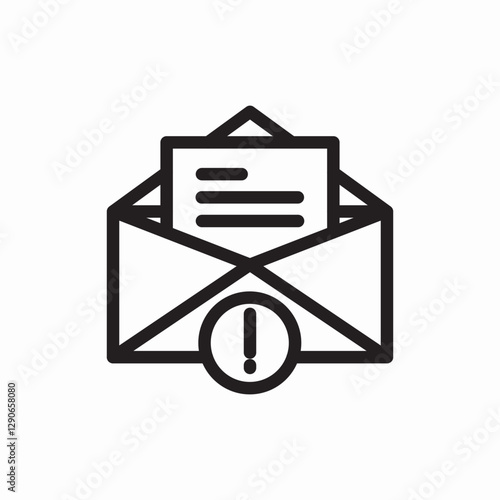 Important email message icon vector sign