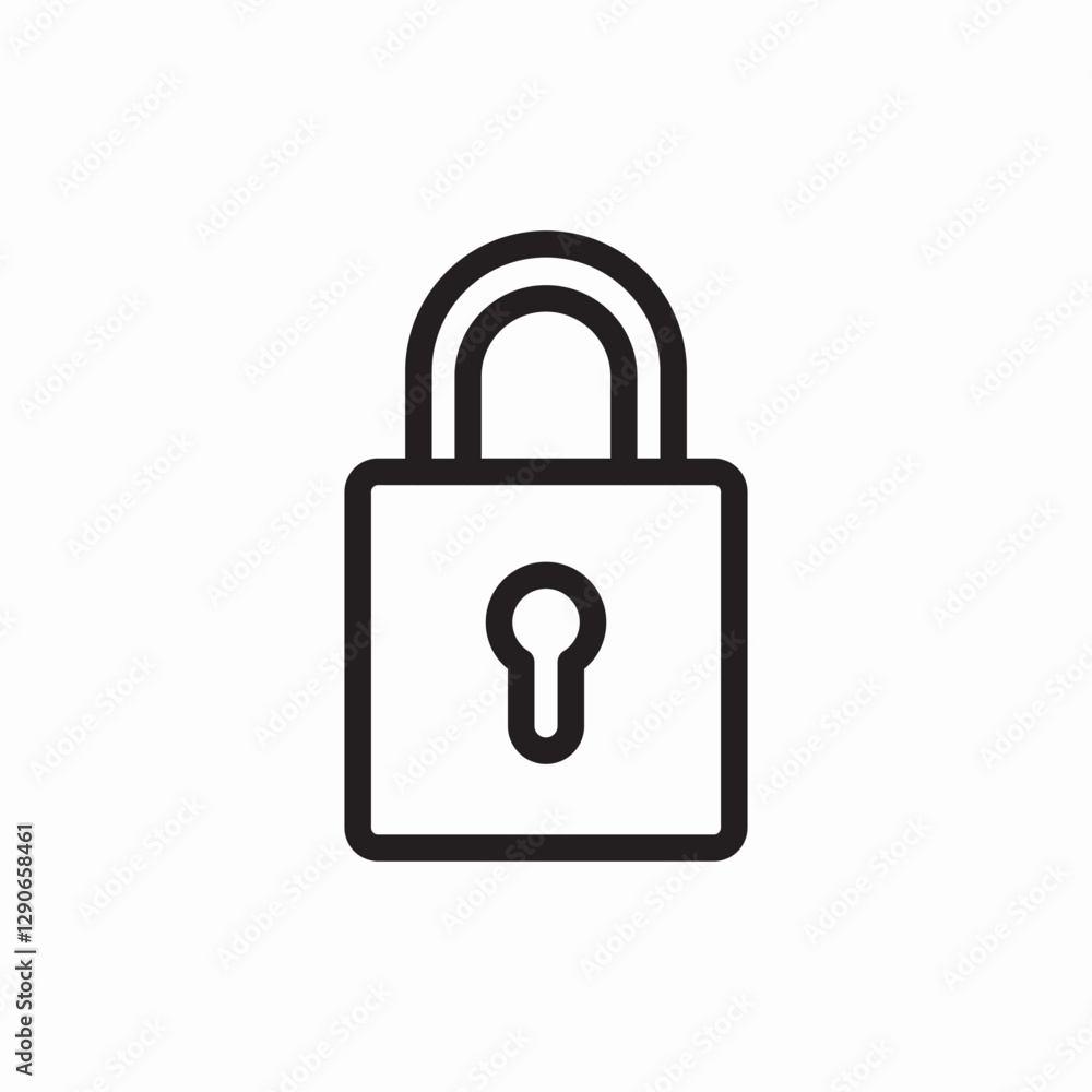 Lock security protection icon vector sign Lock security protection icon vector sign