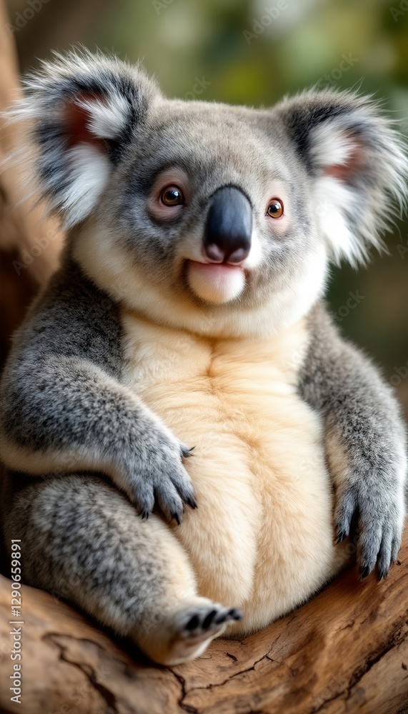 Fototapeta premium Overweight and Chubby Koala Cute and Adorable Fat Animal