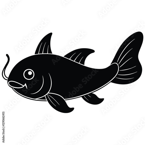 Minimalist Catfish Graphic