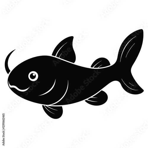 Minimalist Catfish Graphic 