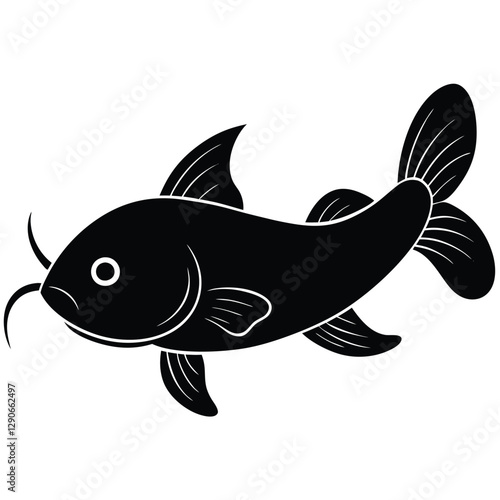 Minimalist Catfish Graphic 