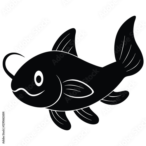 Minimalist Catfish Graphic 
