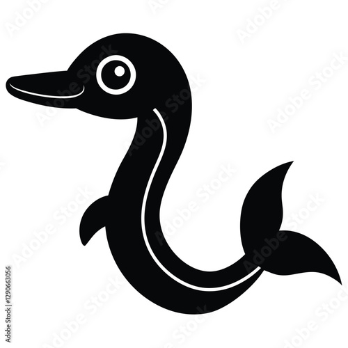 Mysterious Pelican Eel fish Logo Design
