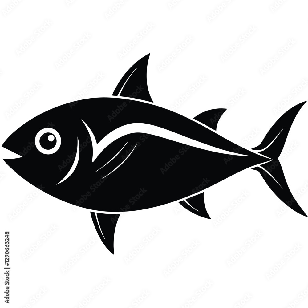 Fototapeta premium Sleek Tuna Fish Logo Design 