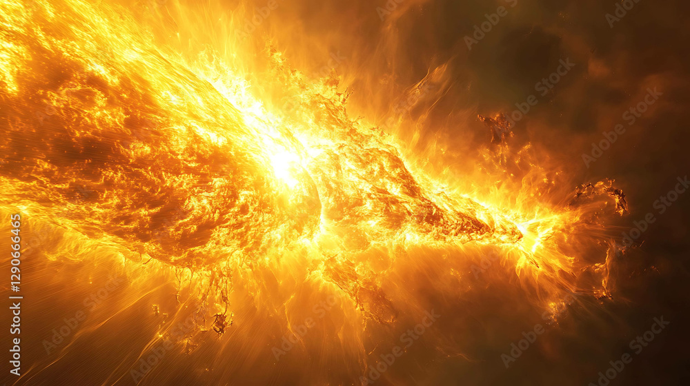 Abstract solar flares with energetic tones Abstract solar flares with energetic tones