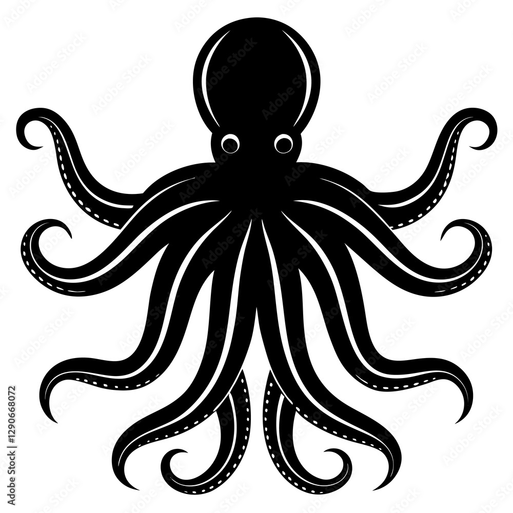Octopus Icon Vector Scalable Silhouette for Branding & Graphics. Octopus Icon Vector Scalable Silhouette for Branding & Graphics.