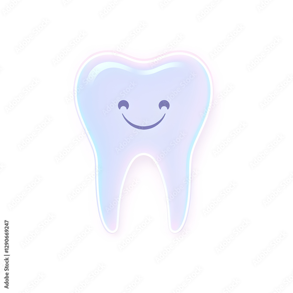 Dentist tooth holographic 3D icon. neon symbol vector illustration isolated on white background. Generative AI Dentist tooth holographic 3D icon. neon symbol vector illustration isolated on white background. Generative AI