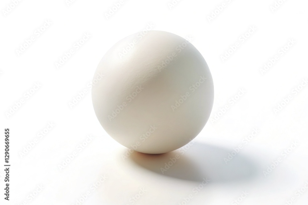 3D Render: Floating Realistic Table Tennis Ball, White Background, Studio Lighting 3D Render: Floating Realistic Table Tennis Ball, White Background, Studio Lighting