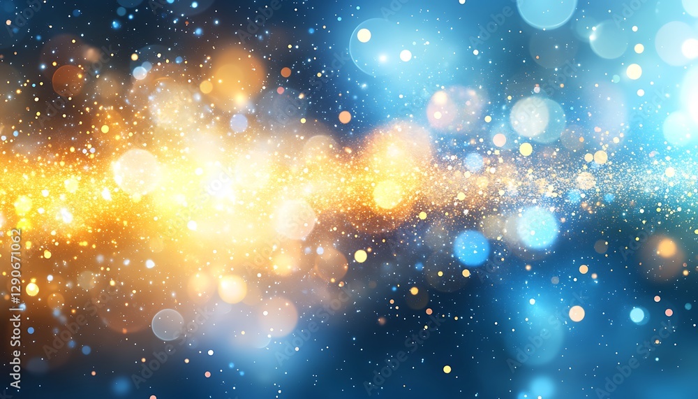 Golden and blue light bokeh Golden and blue light bokeh