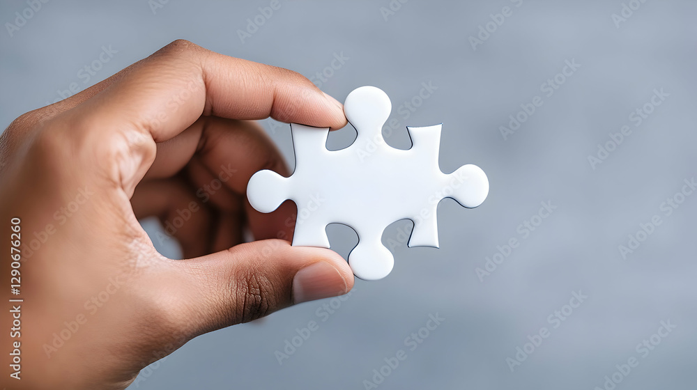 Puzzle-piece-holding hands that represent cooperation and interconnection Puzzle-piece-holding hands that represent cooperation and interconnection