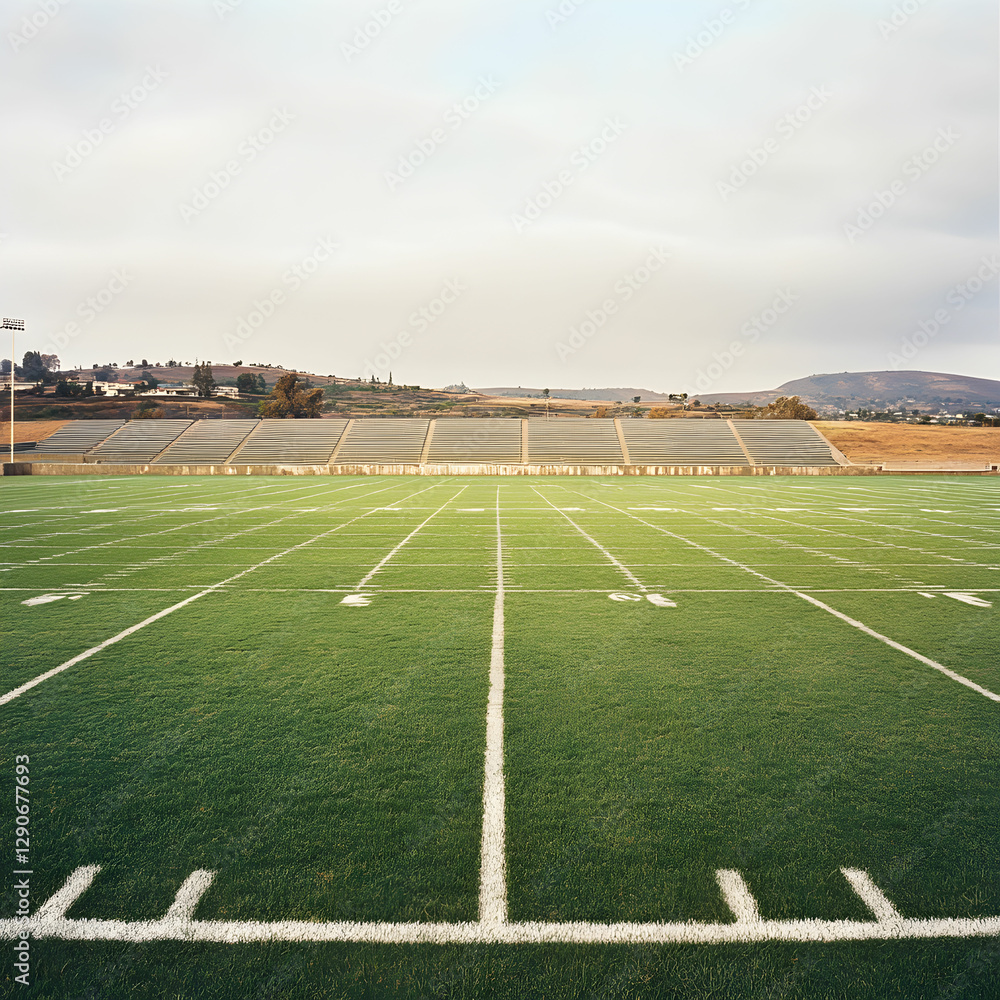 Obraz premium empty football field