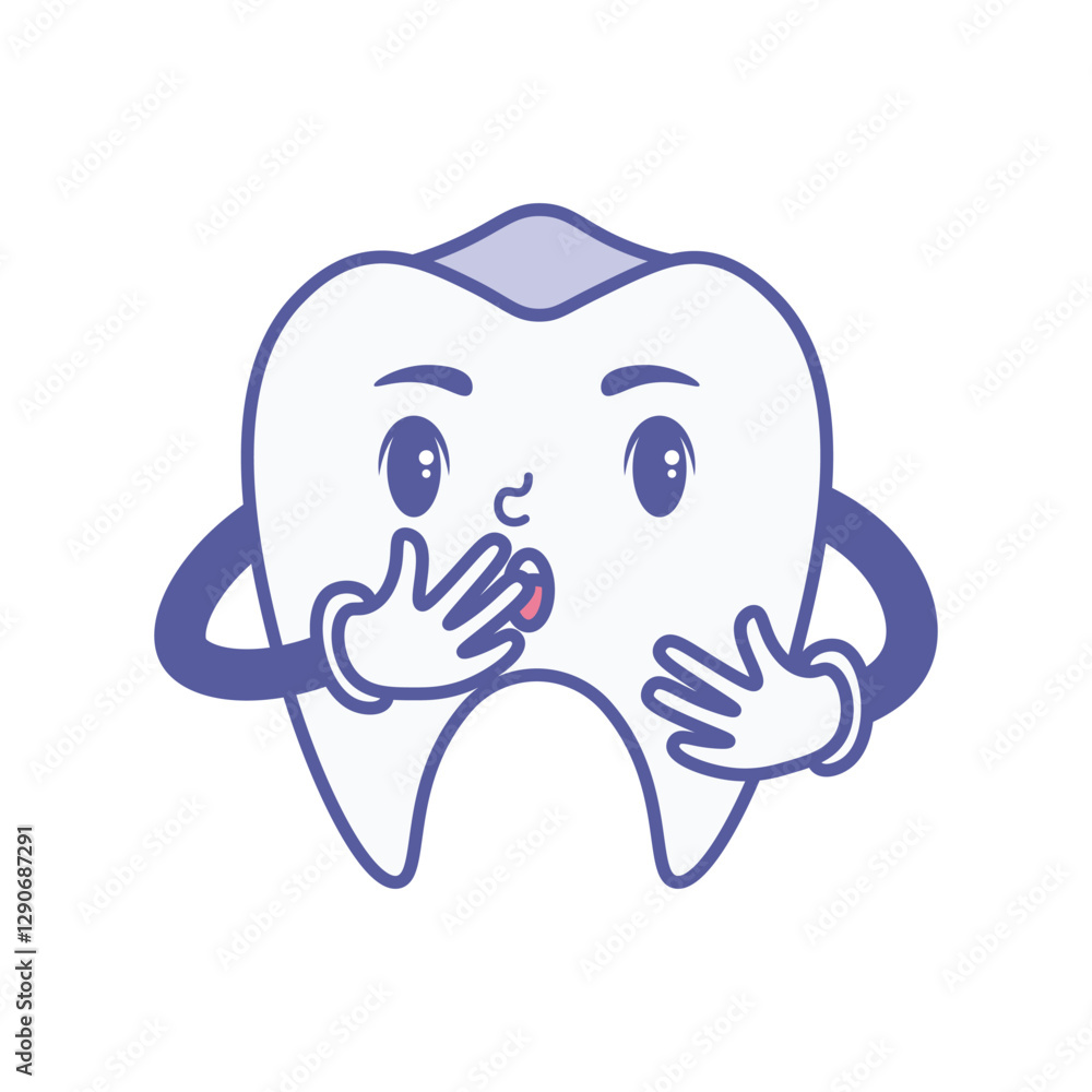 Cartoon Healthy Teeth Illustration Cartoon Healthy Teeth Illustration