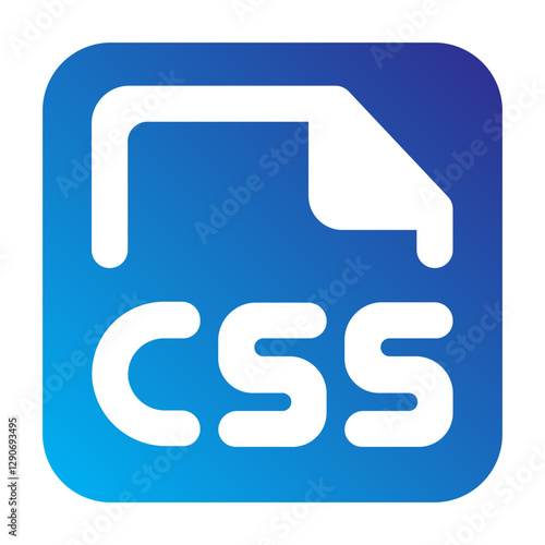 CSS file type solid gradien icon