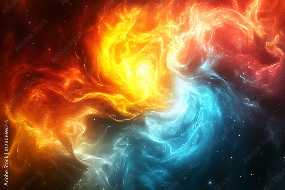 Abstract Fire and Ice Fusion in Space Abstract Fire and Ice Fusion in Space
