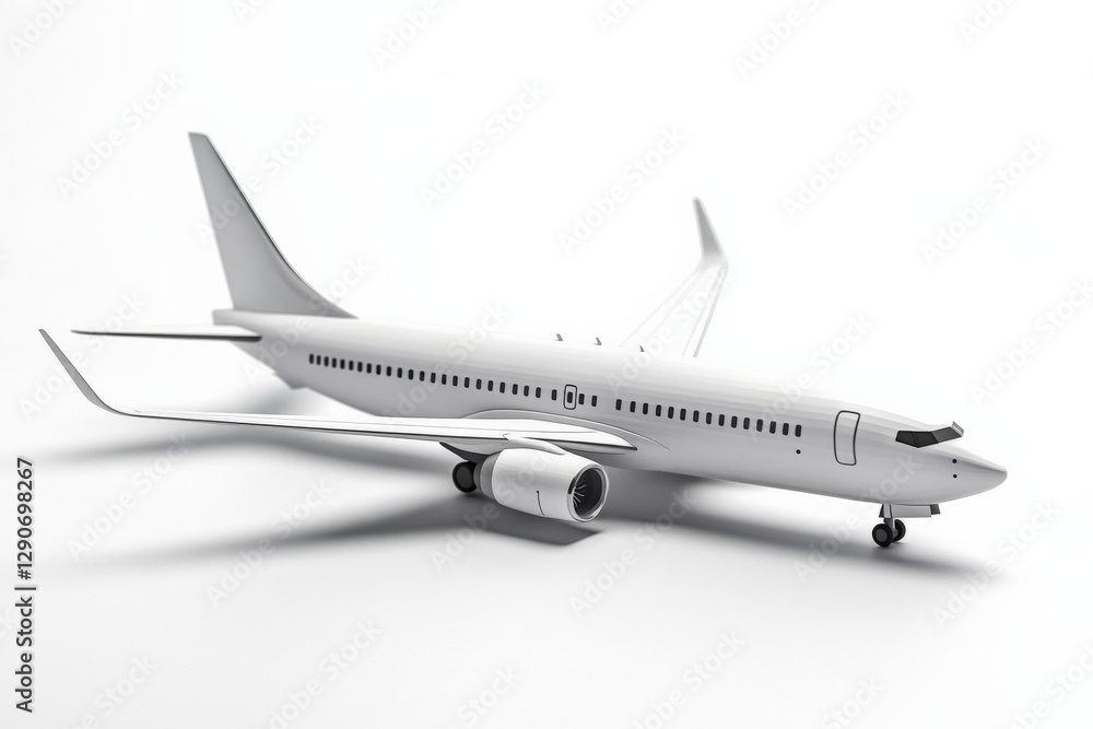 A model airplane on a white background A model airplane on a white background