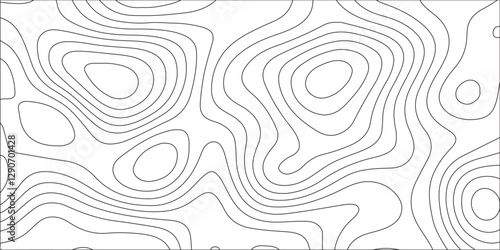Abstract white contour wave lines topographic background, lines map seamless pattern, modern wallpaper texture and realistic design used for banner and posters, mountain relief geographic pattern.