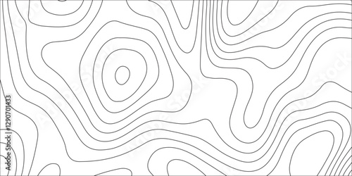 Abstract white contour wave lines topographic background, lines map seamless pattern, modern wallpaper texture and realistic design used for banner and posters, mountain relief geographic pattern.
