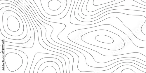 Abstract white contour wave lines topographic background, lines map seamless pattern, modern wallpaper texture and realistic design used for banner and posters, mountain relief geographic pattern.