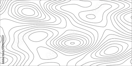 Abstract white contour wave lines topographic background, lines map seamless pattern, modern wallpaper texture and realistic design used for banner and posters, mountain relief geographic pattern.