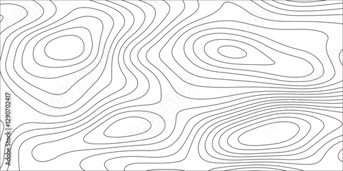 Abstract white contour wave lines topographic background, lines map seamless pattern, modern wallpaper texture and realistic design used for banner and posters, mountain relief geographic pattern.