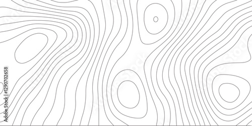 Abstract white contour wave lines topographic background, lines map seamless pattern, modern wallpaper texture and realistic design used for banner and posters, mountain relief geographic pattern.