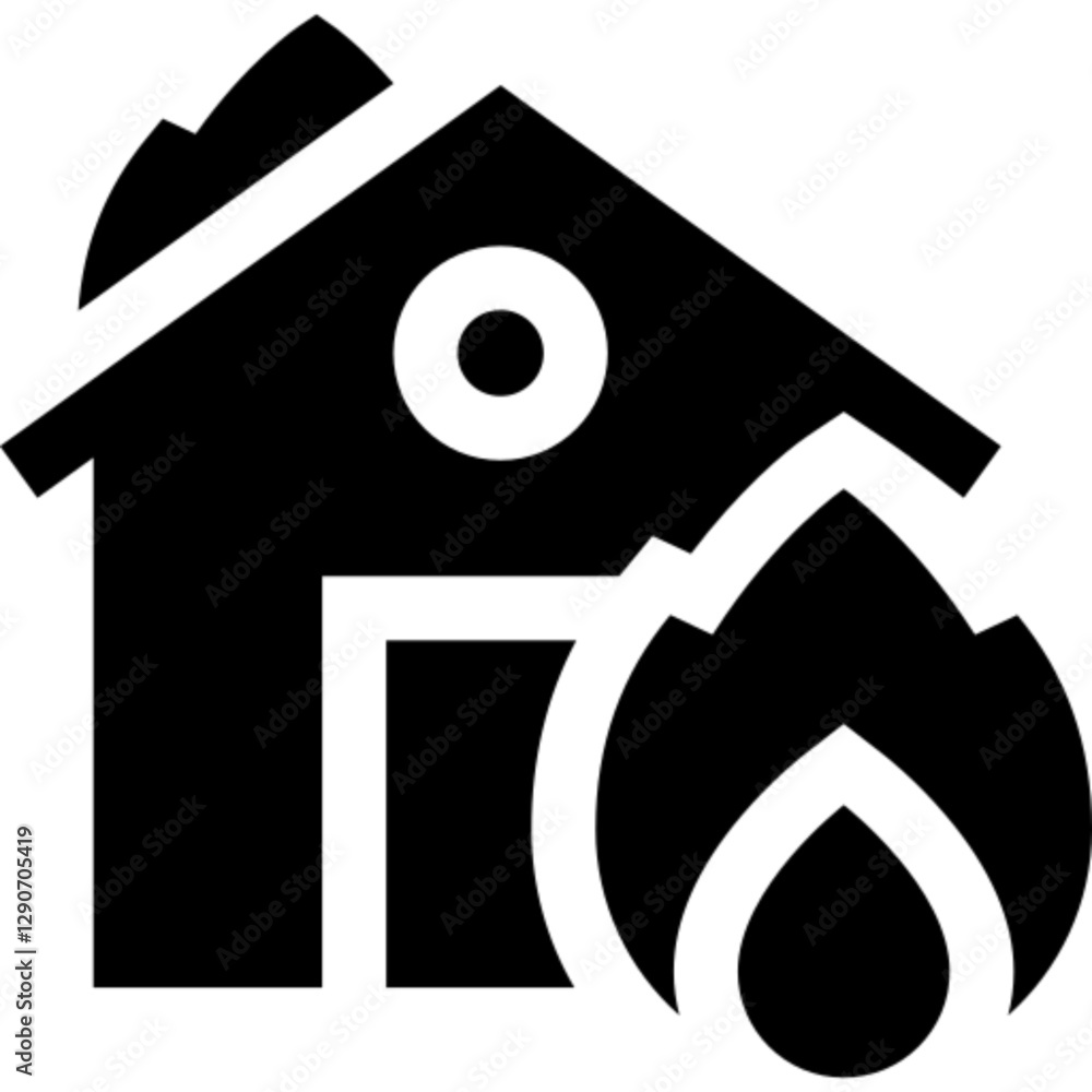 Minimalist fire glyph icon in a monochrome vector style. This simple design symbolizes heat, flames, burning, emergency situations, and energy, making it ideal for safety, environmental, and UI/UX des Minimalist fire glyph icon in a monochrome vector style. This simple design symbolizes heat, flames, burning, emergency situations, and energy, making it ideal for safety, environmental, and UI/UX des