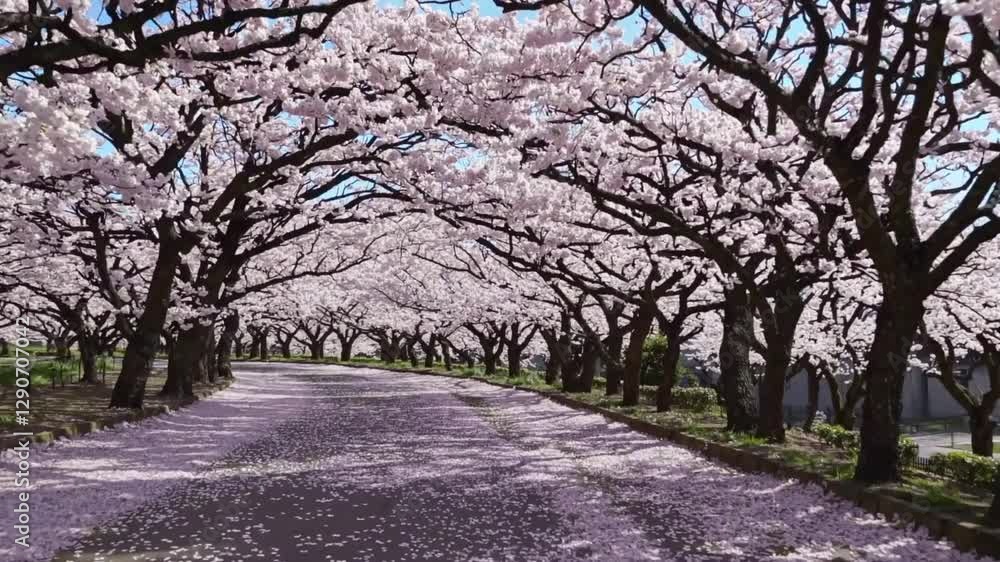 Blossom Road: A captivating pathway of cherry blossoms frames the tranquil scene, inviting viewers to lose themselves in the serene beauty of spring, a perfect escape into the tranquility of nature. Blossom Road: A captivating pathway of cherry blossoms frames the tranquil scene, inviting viewers to lose themselves in the serene beauty of spring, a perfect escape into the tranquility of nature.
