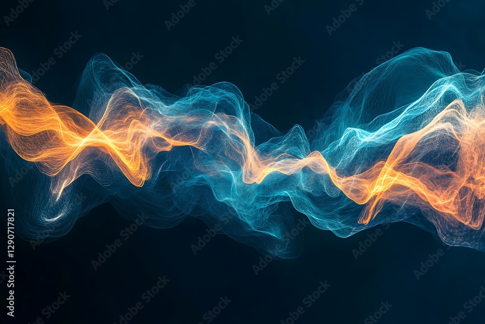 Obraz premium Abstract Flowing Energy Waves