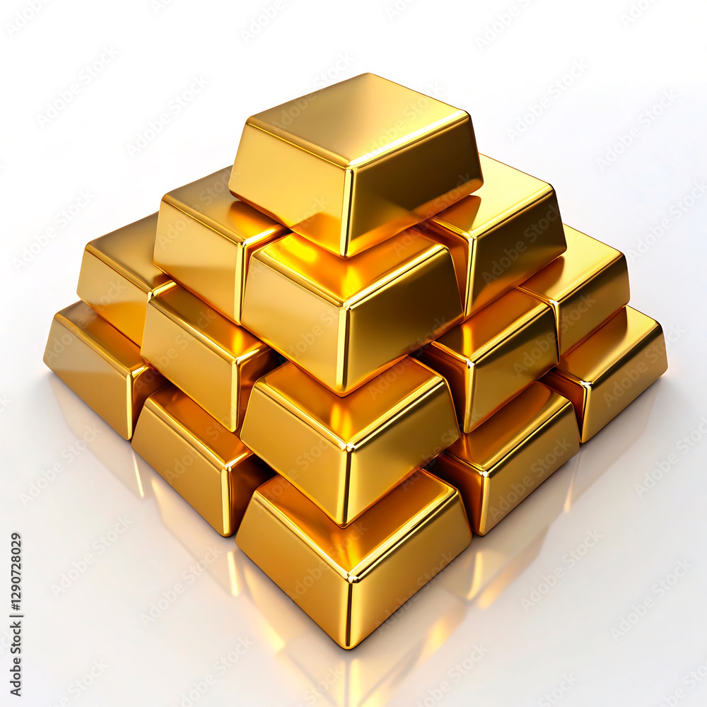 gold bars on white background gold bars on white background