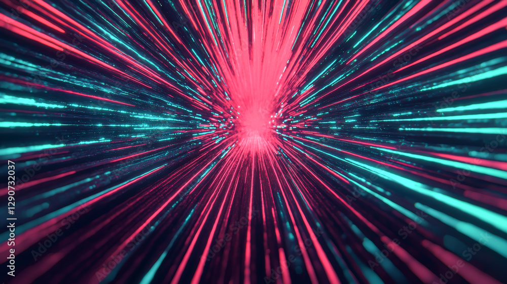 Fototapeta premium Colorful abstract design representing speed and motion in dynamic digital art.