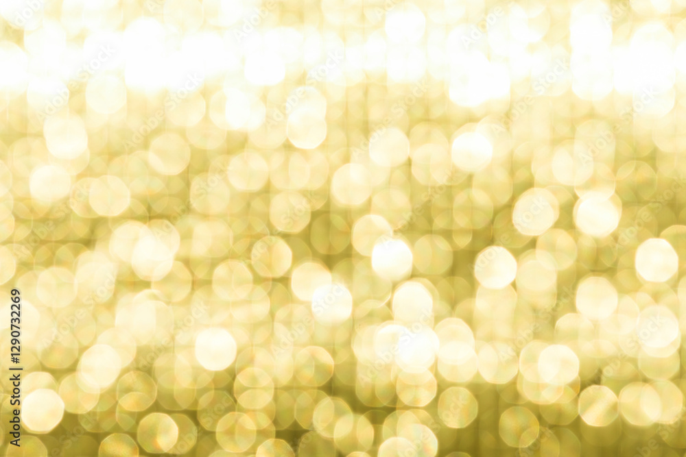 Obraz premium Abstract blurred yellow light bokeh background, festive season concept background, yellow bokeh pattern background