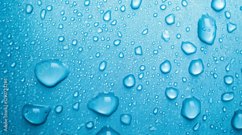 Wallpaper Mural Water droplets and bubbles on the surface of water, light blue background. Torontodigital.ca