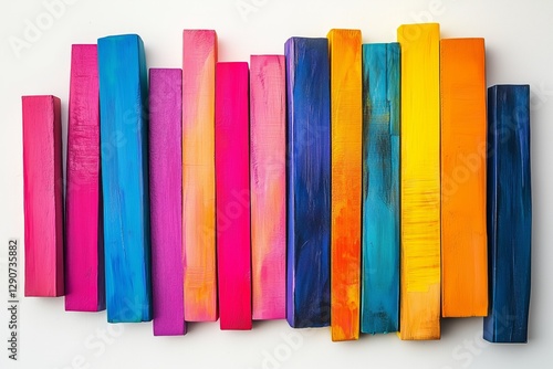 Colorful Arrangement of Textured Paper Squares in Various Shades Elegantly Di...