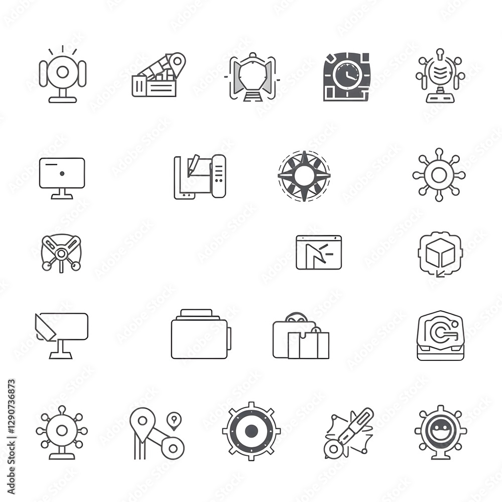 Minimalist Icon Set for Business and Tech Minimalist Icon Set for Business and Tech